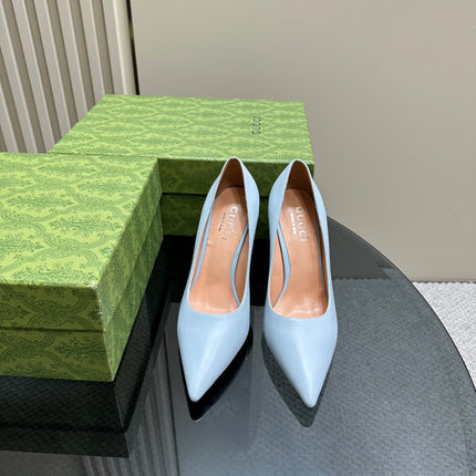 GG 105 BASIC HIGH HEEL PASTEL BLUE LAMBSKIN