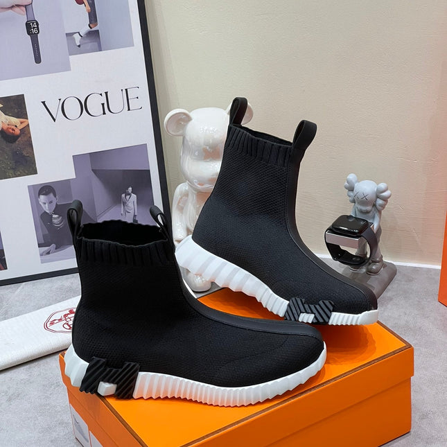 H FUN CLASSIC SNEAKER STYLISH BLACK FABRIC