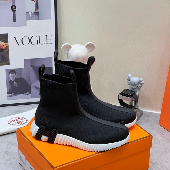 H FUN CLASSIC SNEAKER STYLISH BLACK FABRIC