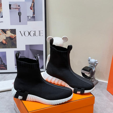 H FUN CLASSIC SNEAKER STYLISH BLACK FABRIC