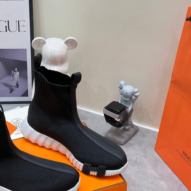 H FUN CLASSIC SNEAKER STYLISH BLACK FABRIC