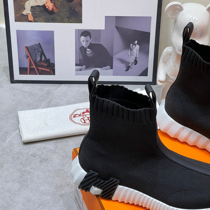 H FUN CLASSIC SNEAKER STYLISH BLACK FABRIC