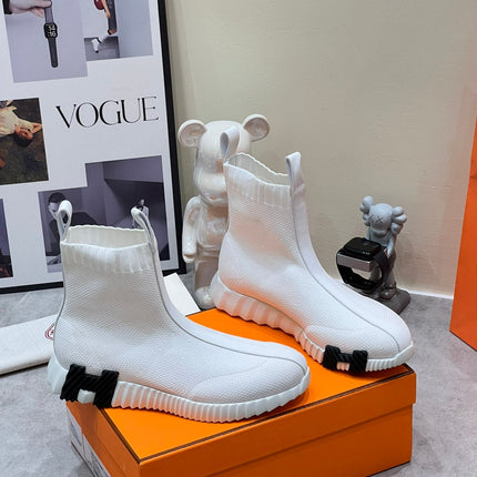 H FUN CLASSIC SNEAKER STYLISH WHITE FABRIC