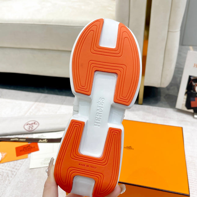 GIGA SNEAKER IN WHITE STITCHED MESH AND CALFSKIN