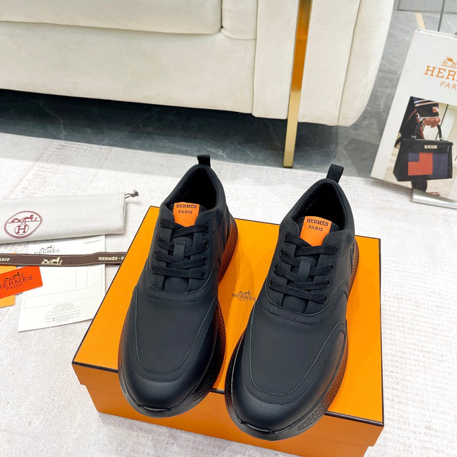 GIGA SNEAKER IN FULL BLACK STITCHED MESH AND CALFSKIN