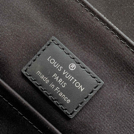 LV 25S SMALL DISTRICT CROSSBODY BAG 25 IN BLACK DAMIER GRAPHITE CANVAS AND CALFSKIN