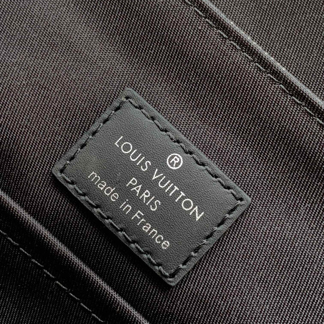 LV 25S SMALL DISTRICT CROSSBODY BAG 25 IN BLACK DAMIER GRAPHITE CANVAS AND CALFSKIN