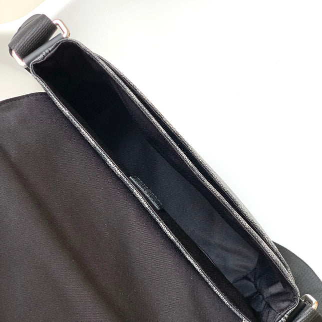 LV 25S SMALL DISTRICT CROSSBODY BAG 25 IN BLACK DAMIER GRAPHITE CANVAS AND CALFSKIN