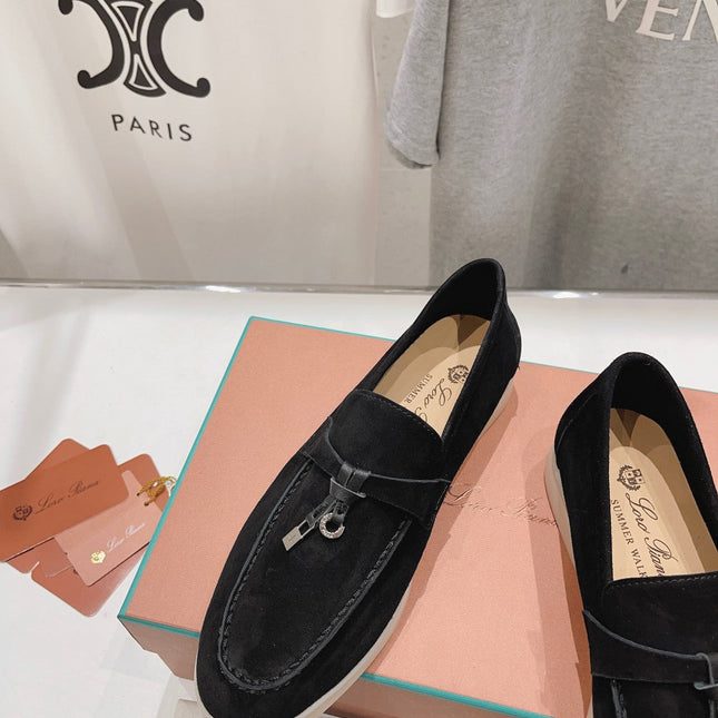 LP SUMMER CHARMS WALK LOAFERS BLACK SUEDE