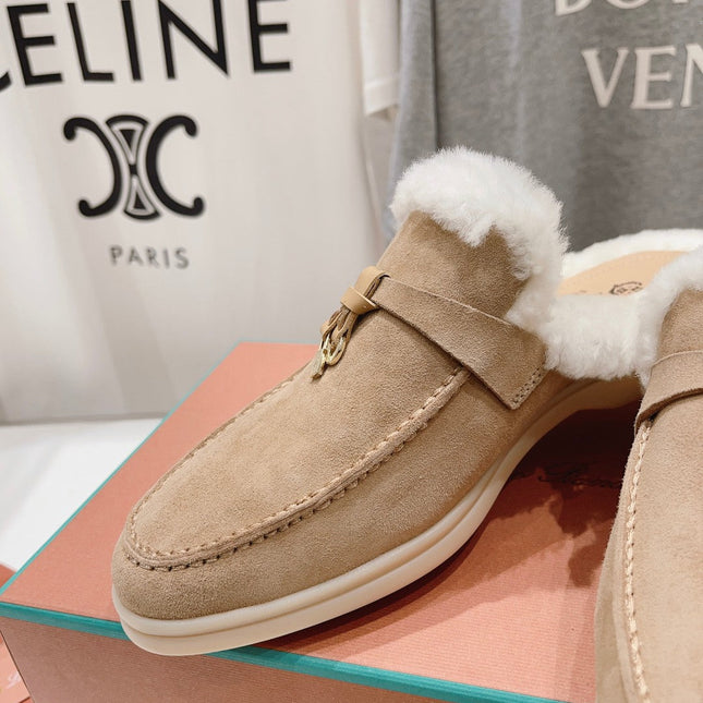 LP CHARMS WALK BABOUCHE LOAFERS CAMEL FLEECE