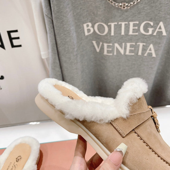 LP CHARMS WALK BABOUCHE LOAFERS CAMEL FLEECE