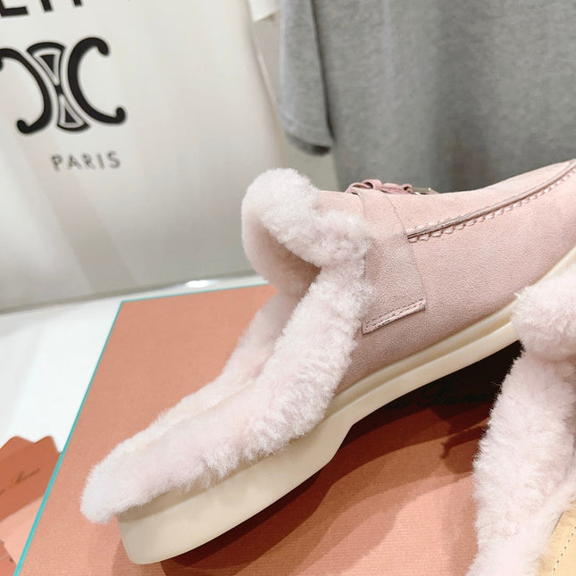 LP CHARMS WALK BABOUCHE LOAFERS LIGHT PINK FLEECE