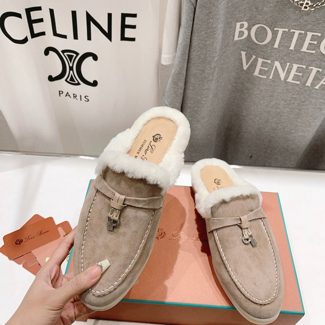 LP CHARMS WALK BABOUCHE LOAFERS PEANUT FLEECE