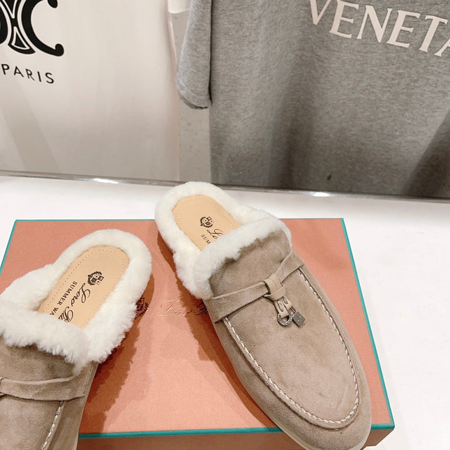 LP CHARMS WALK BABOUCHE LOAFERS PEANUT FLEECE