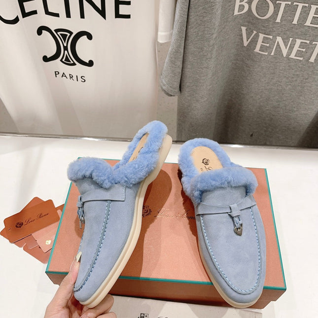 LP CHARMS WALK BABOUCHE LOAFERS SAPPHIRE FLEECE