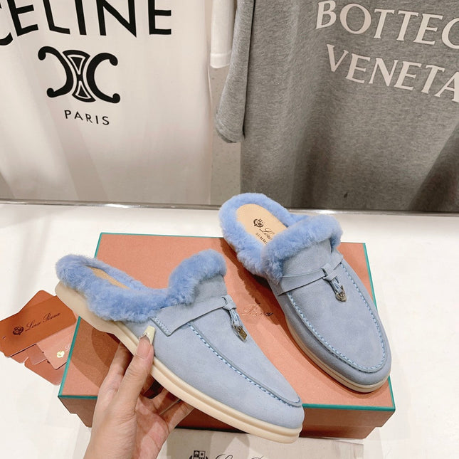 LP CHARMS WALK BABOUCHE LOAFERS SAPPHIRE FLEECE