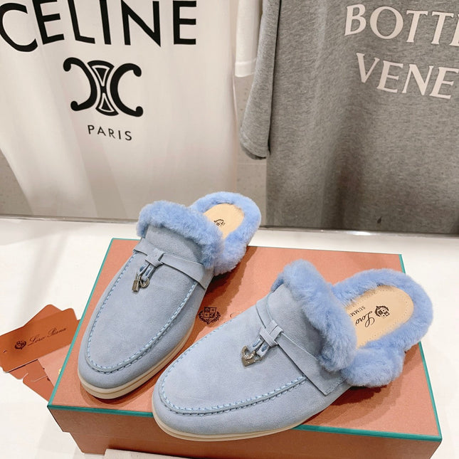 LP CHARMS WALK BABOUCHE LOAFERS SAPPHIRE FLEECE