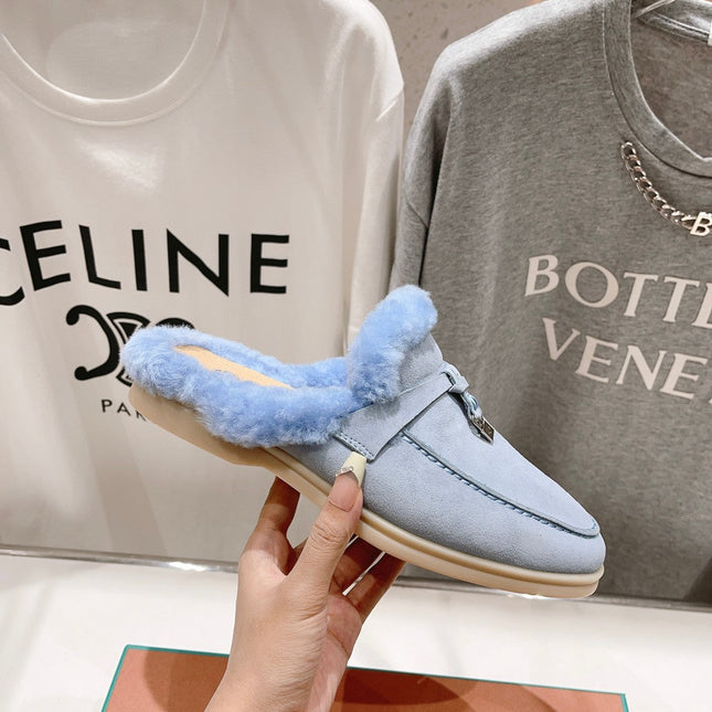 LP CHARMS WALK BABOUCHE LOAFERS SAPPHIRE FLEECE