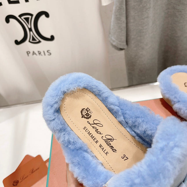 LP CHARMS WALK BABOUCHE LOAFERS SAPPHIRE FLEECE