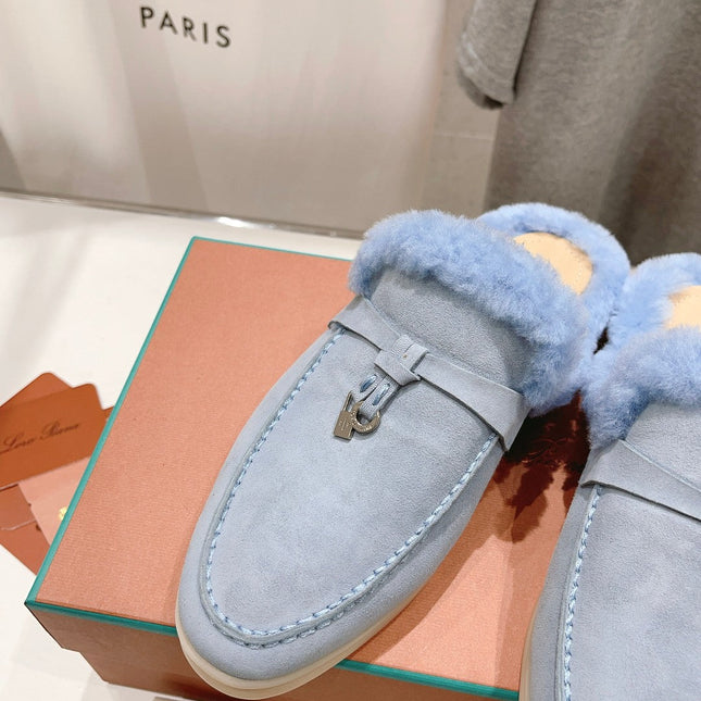 LP CHARMS WALK BABOUCHE LOAFERS SAPPHIRE FLEECE