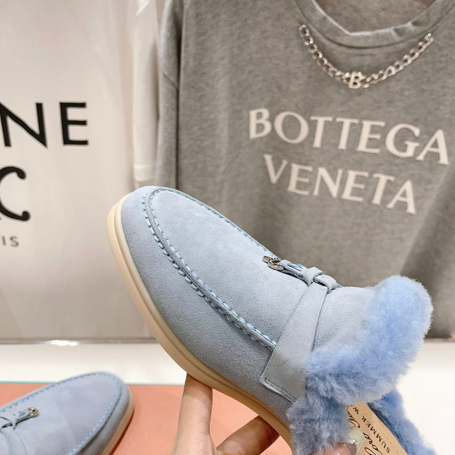 LP CHARMS WALK BABOUCHE LOAFERS SAPPHIRE FLEECE