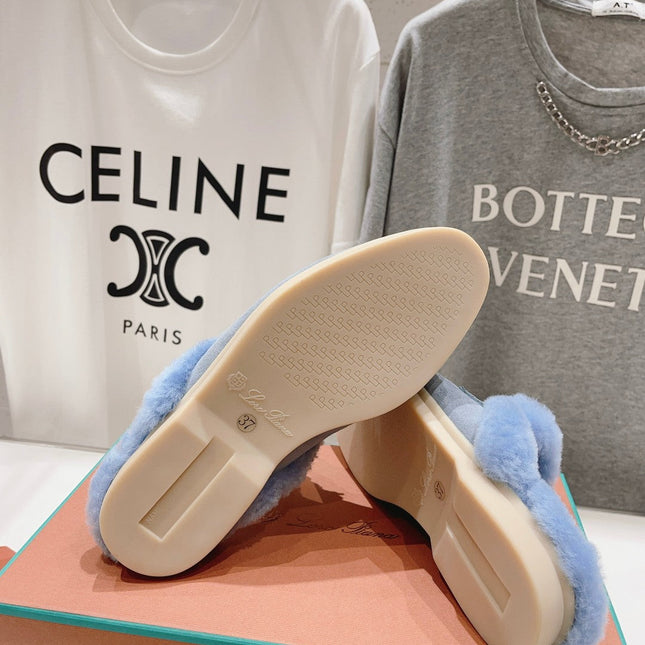 LP CHARMS WALK BABOUCHE LOAFERS SAPPHIRE FLEECE