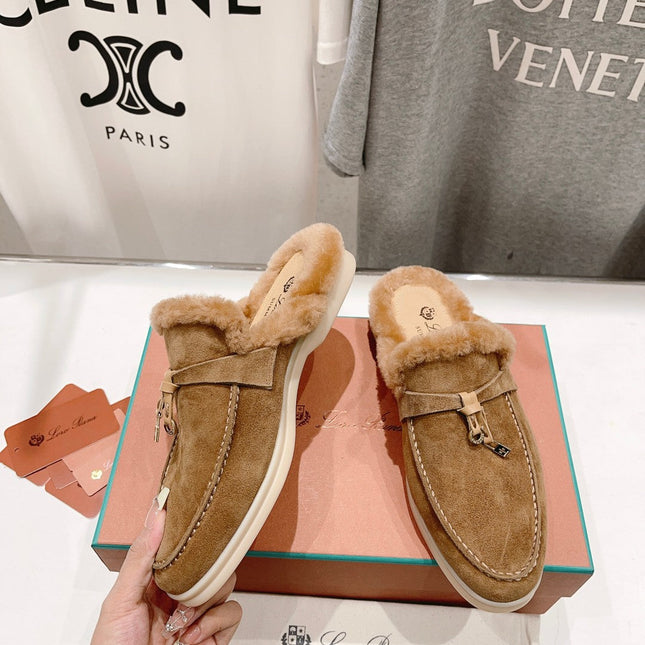 LP CHARMS WALK BABOUCHE LOAFERS TAWNY FLEECE