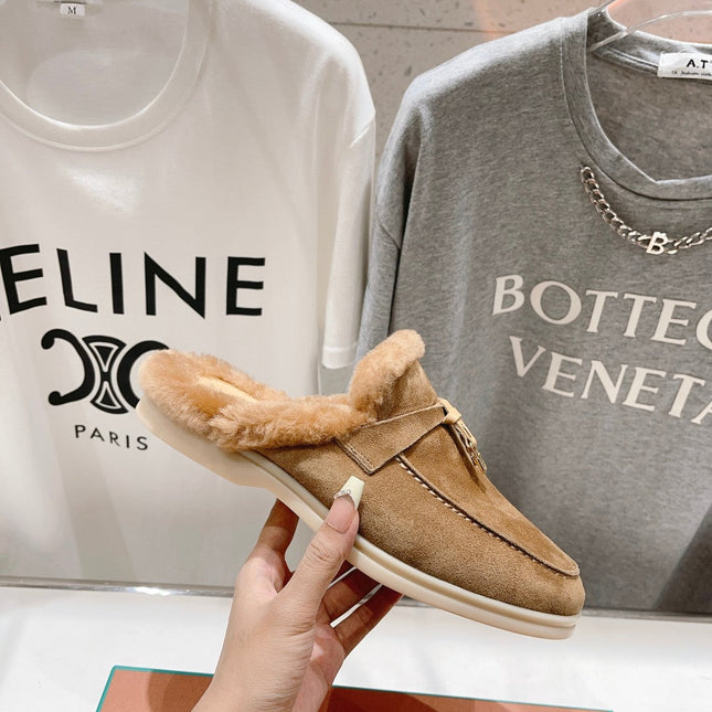 LP CHARMS WALK BABOUCHE LOAFERS TAWNY FLEECE