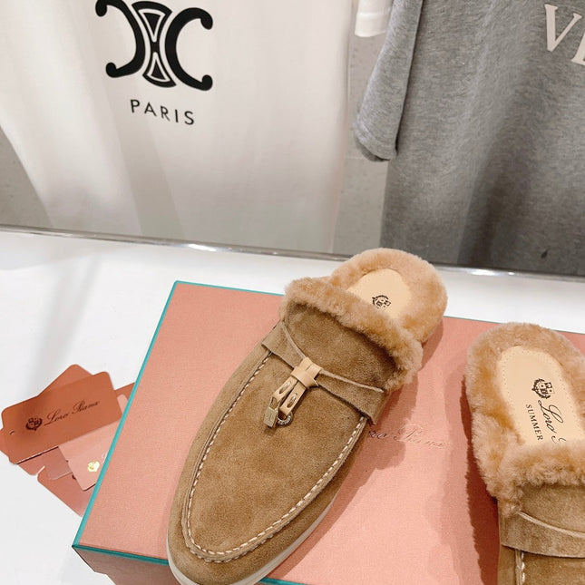 LP CHARMS WALK BABOUCHE LOAFERS TAWNY FLEECE