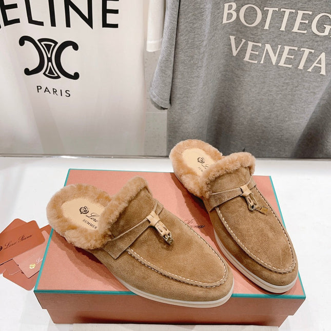 LP CHARMS WALK BABOUCHE LOAFERS TAWNY FLEECE