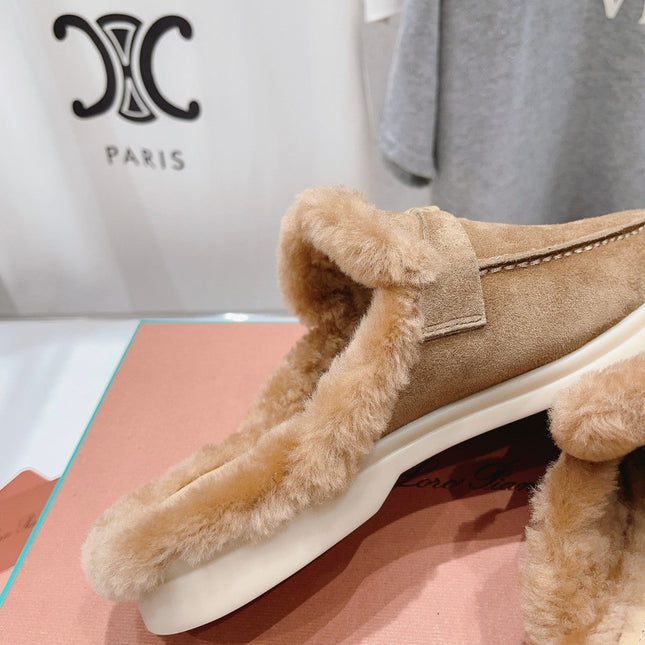 LP CHARMS WALK BABOUCHE LOAFERS TAWNY FLEECE