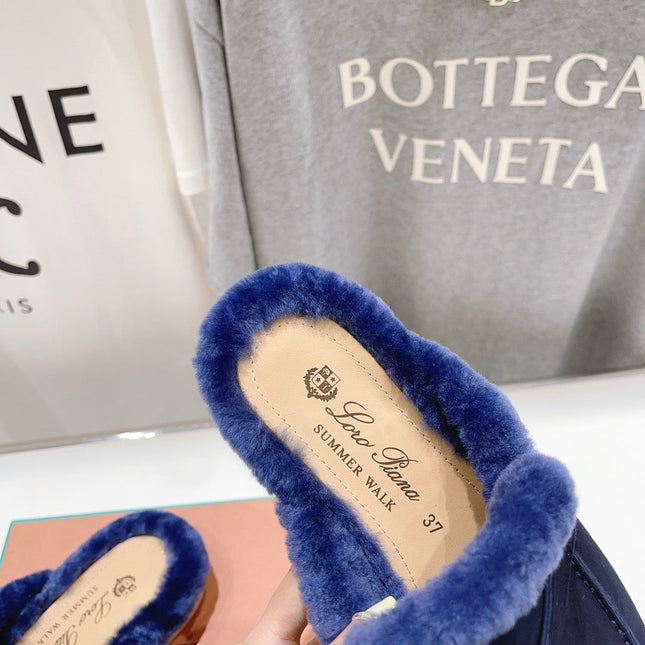 LP CHARMS WALK BABOUCHE LOAFERS INDIGO FLEECE