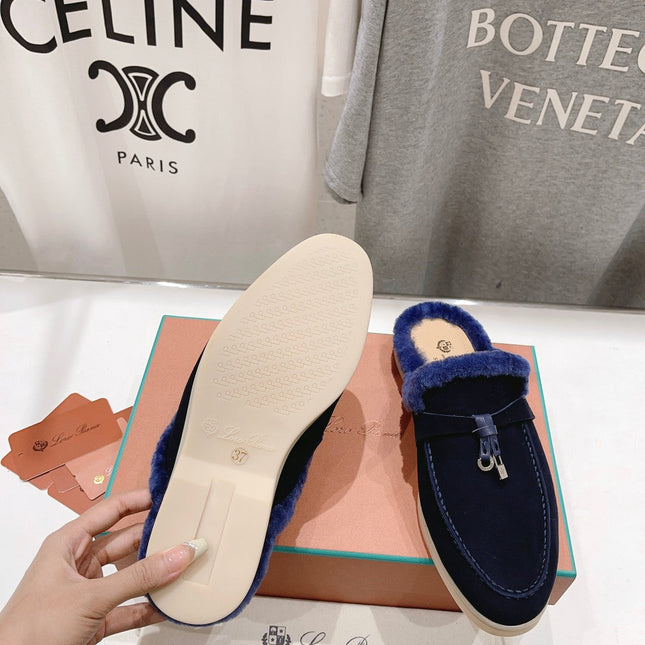 LP CHARMS WALK BABOUCHE LOAFERS INDIGO FLEECE