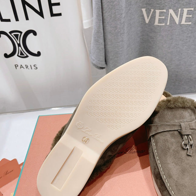 LP CHARMS WALK BABOUCHE LOAFERS ASH BROWN FLEECE