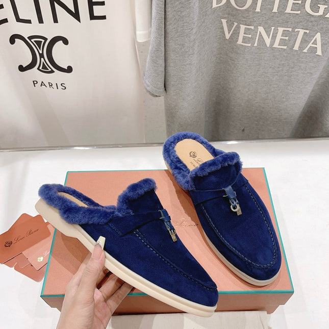 LP CHARMS WALK BABOUCHE LOAFERS NAVY FLEECE