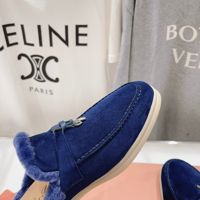 LP CHARMS WALK BABOUCHE LOAFERS NAVY FLEECE