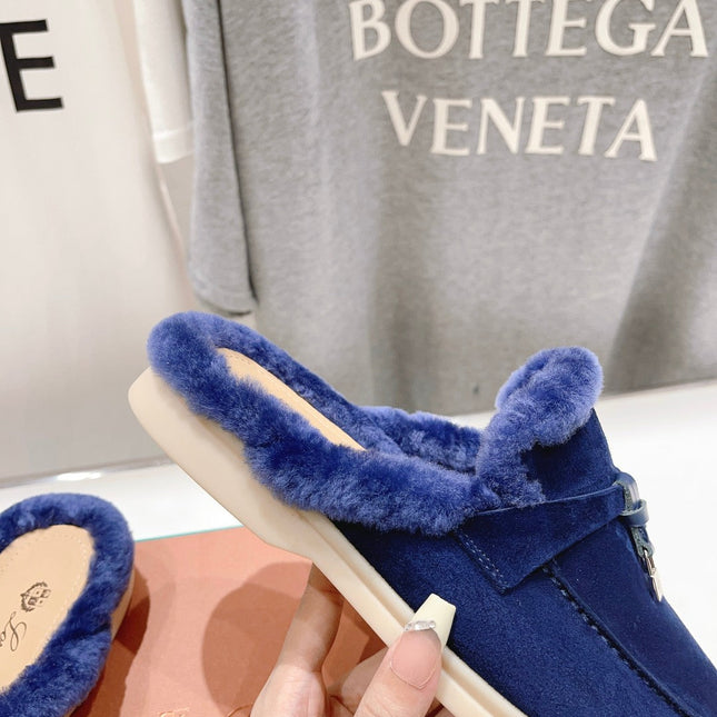 LP CHARMS WALK BABOUCHE LOAFERS NAVY FLEECE