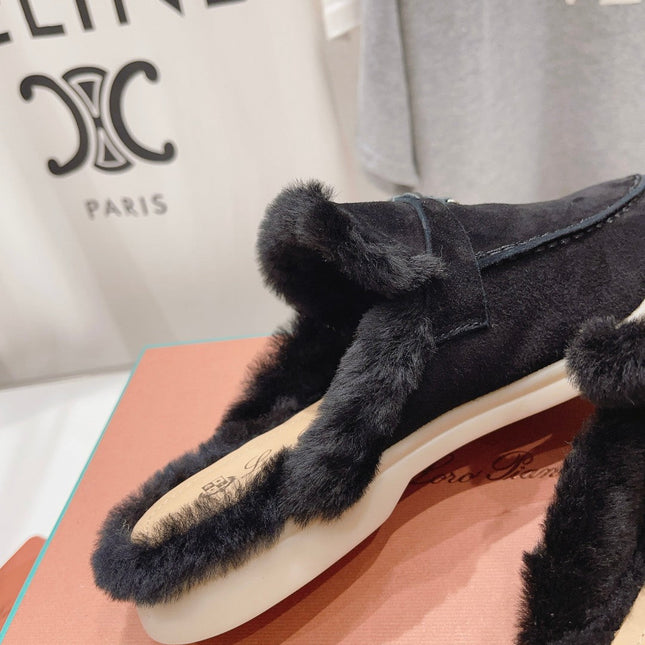 LP CHARMS WALK BABOUCHE LOAFERS BLACK FLEECE