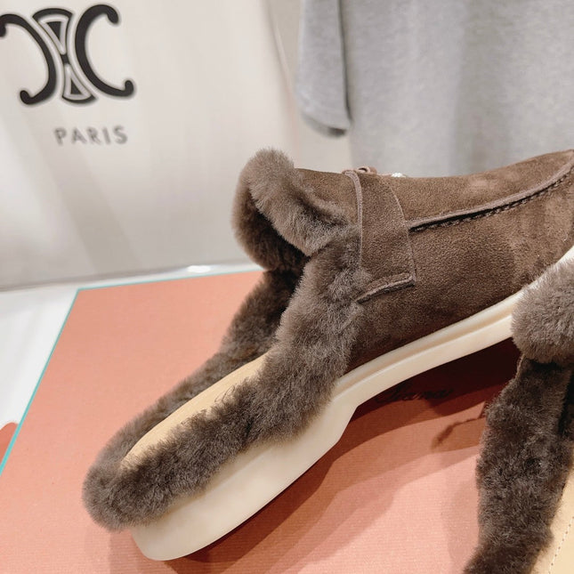 LP CHARMS WALK BABOUCHE LOAFERS BROWN FLEECE