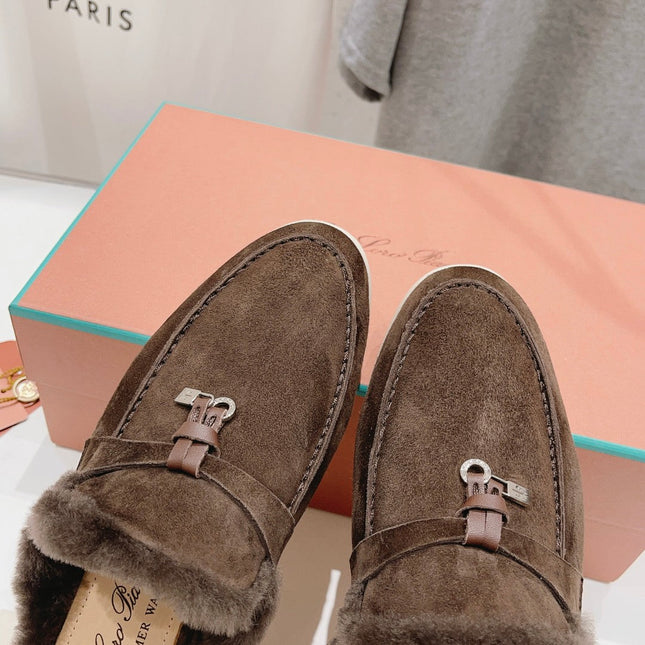 LP CHARMS WALK BABOUCHE LOAFERS BROWN FLEECE