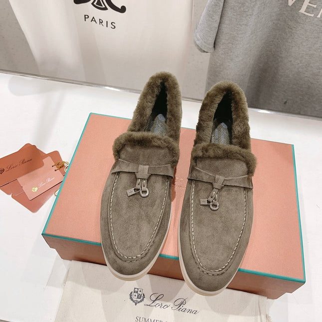 LP SUMMER CHARMS WALK LOAFERS ASH BROWN FLEECE