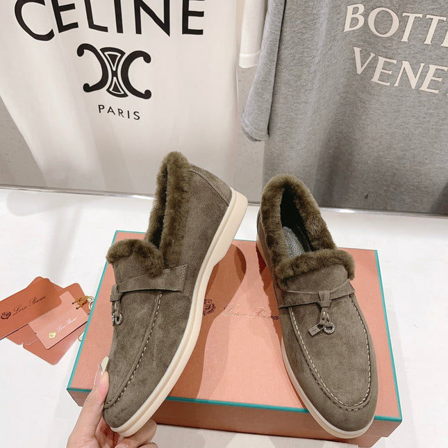 LP SUMMER CHARMS WALK LOAFERS ASH BROWN FLEECE