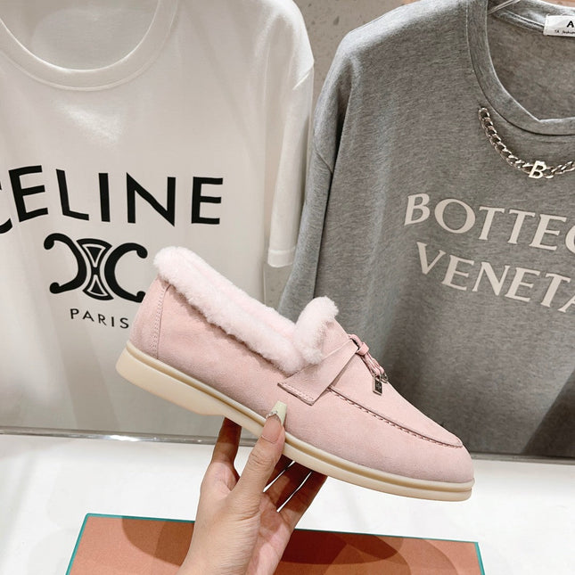 LP SUMMER CHARMS WALK LOAFERS LIGHT PINK FLEECE