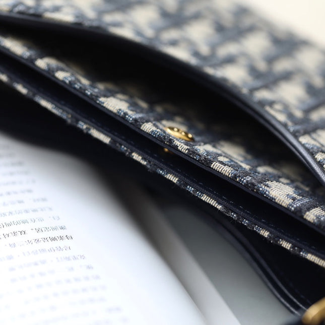 MINI 21 CHAIN HANDBAG BLACK OBLIQUE JACQUARD