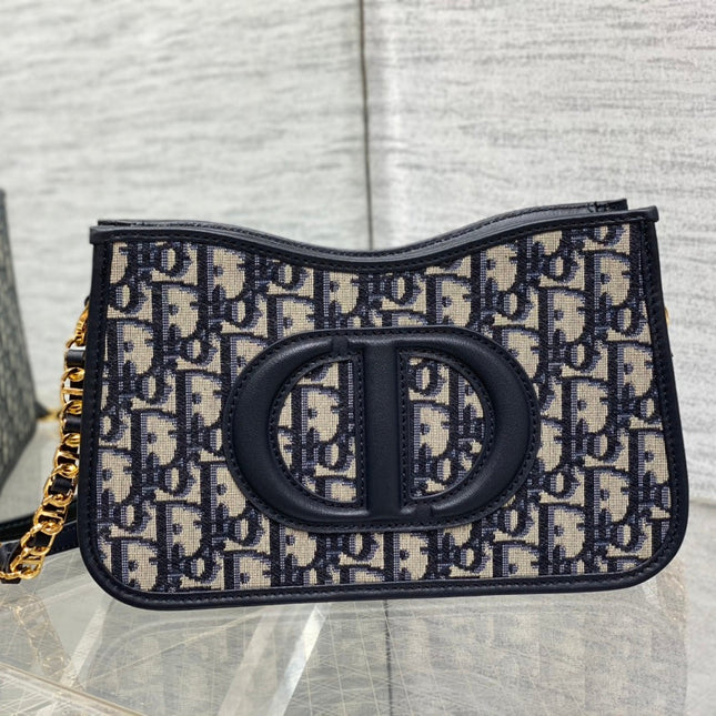 HOBO SIGNATURE 23  BAG IN BLACK BEIGE PATTERN LAMBSKIN