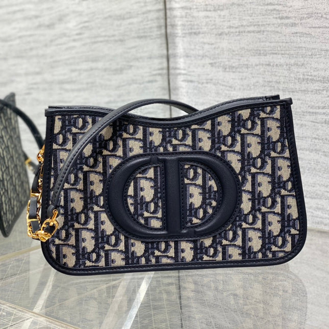 HOBO SIGNATURE 23  BAG IN BLACK BEIGE PATTERN LAMBSKIN