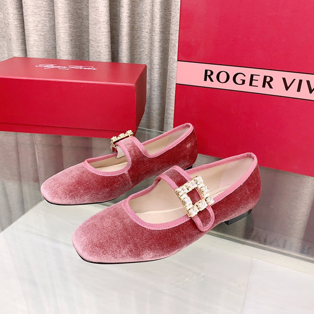 TRÈS VIVIER MARY JANE IN PINK VELVET