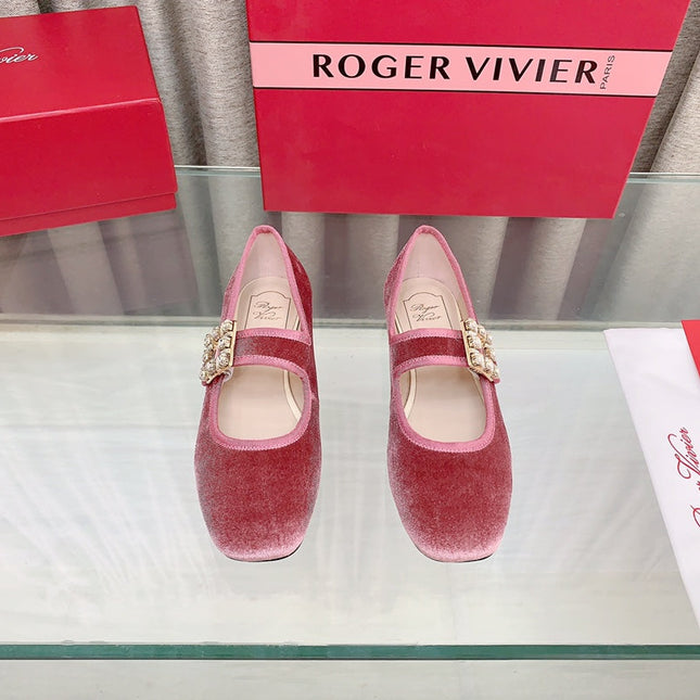 TRÈS VIVIER MARY JANE IN PINK VELVET