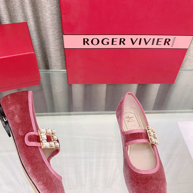 TRÈS VIVIER MARY JANE IN PINK VELVET