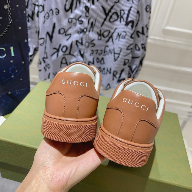 GG ACE GG SUPREME TRAINER TAWNY CALFSKIN